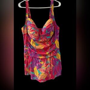 Sunsets Sienna Swim Dress - Oasis Sandbar Rib Size 22 NWT